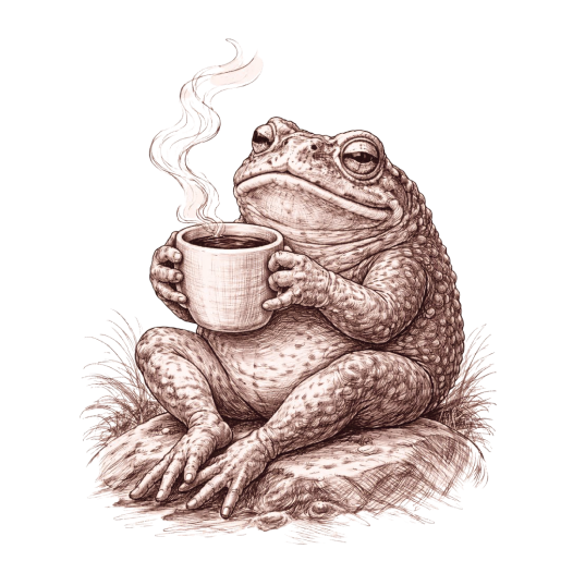 Graphic Having Coffee